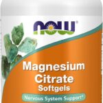 NOW Magnesium Citrate, With Glycinate & Malate, Nervous System Support 90 Softgels
