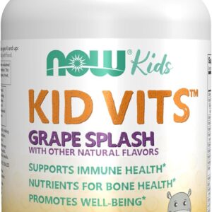 NOW Foods, Kid Vits Vitamin™, Grape Splash, 120 Çiğnenebilir Tablet (+4 Yaş Çocuk vitamini)