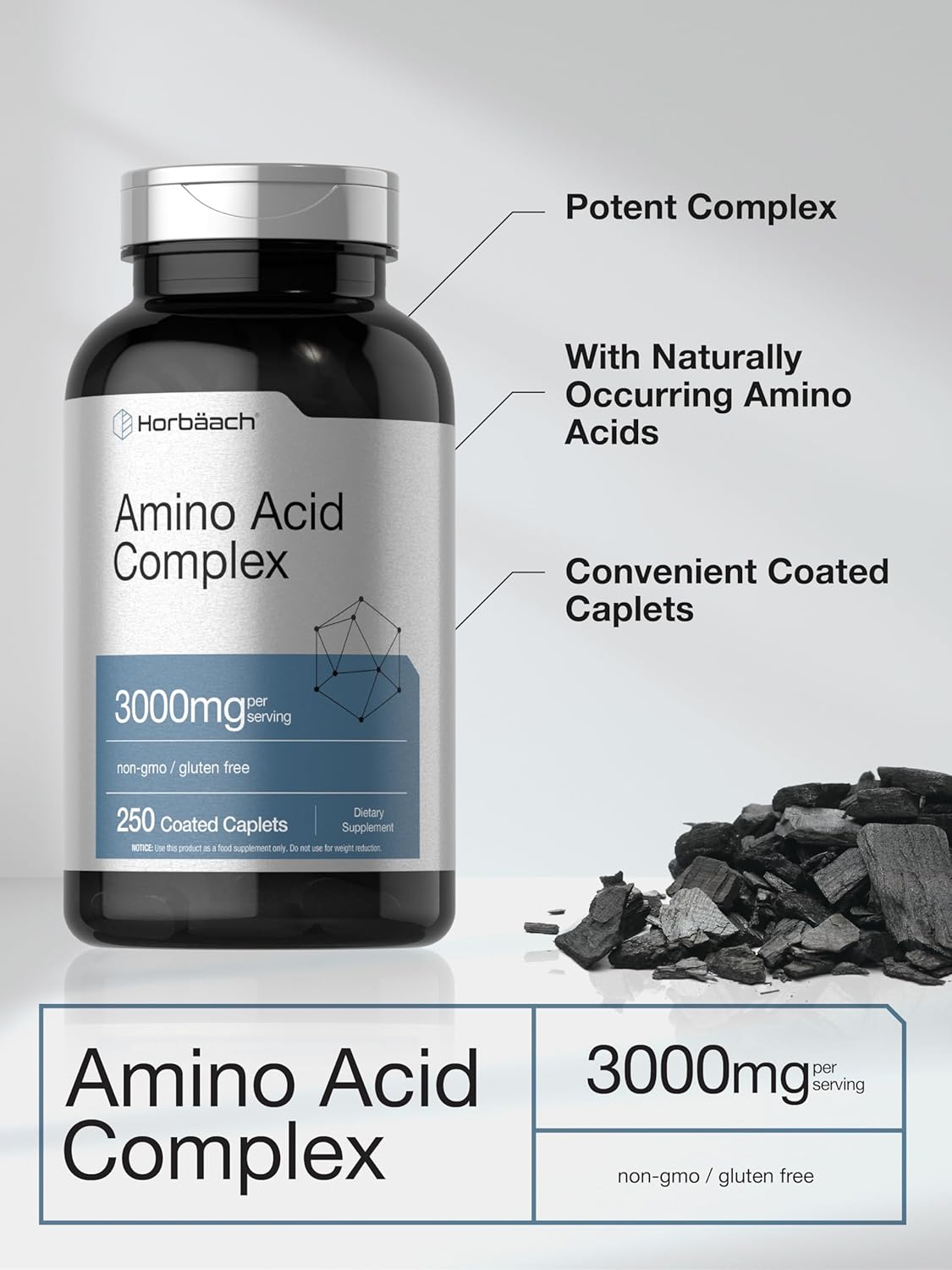 Horbaach Amino Acid Complex 3000mg 250 Caplet - Görsel 2