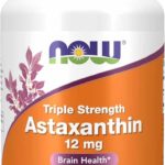 NOW Triple Strength Astaxanthin 12 mg Brain Health*, Helps Manage Eye Strain 60 Veggie Softgels