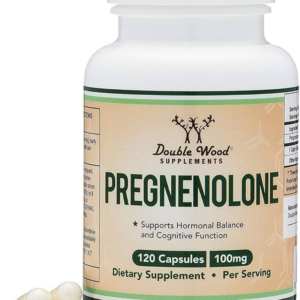 DOUBLE WOOD Pregnenolone Progesterone to Boost Progesterone Levels 120 Caps