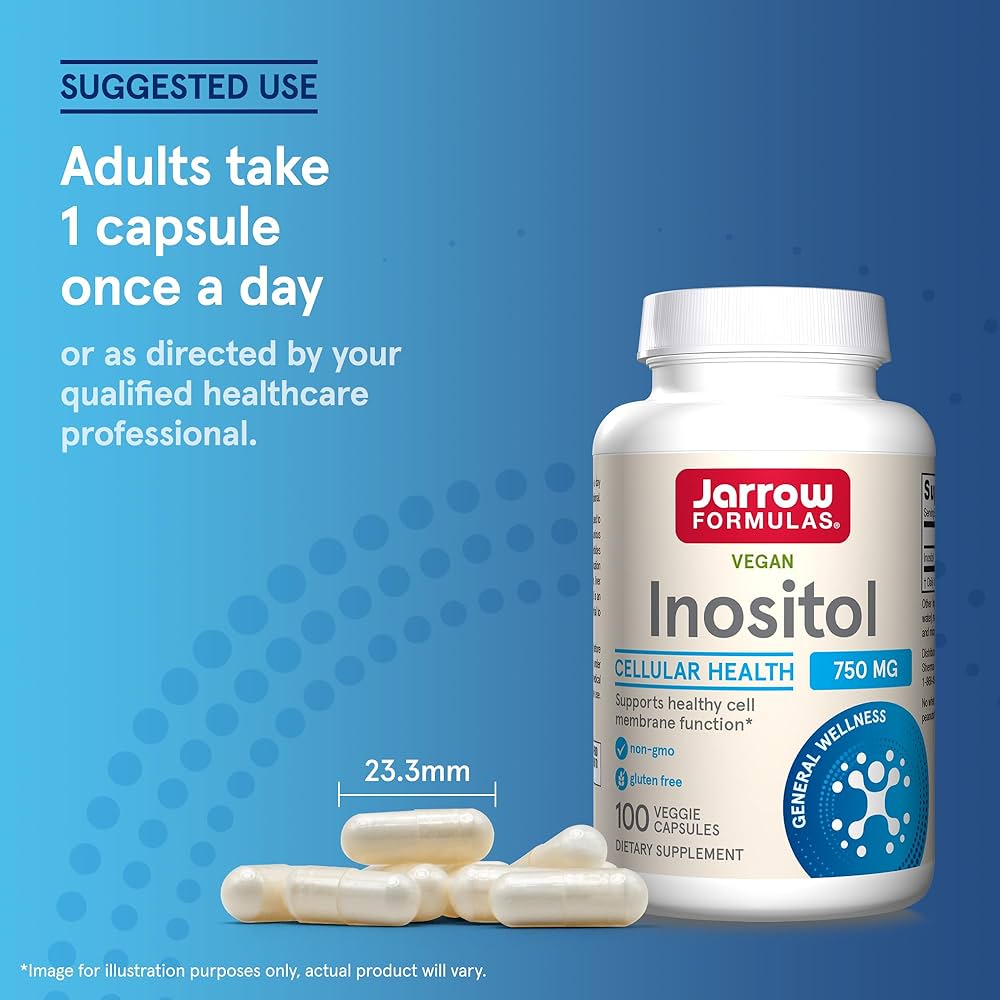 Jarrow Formulas, Vegan Inositol, 750 mg, 100 Veggie Caps - Görsel 3