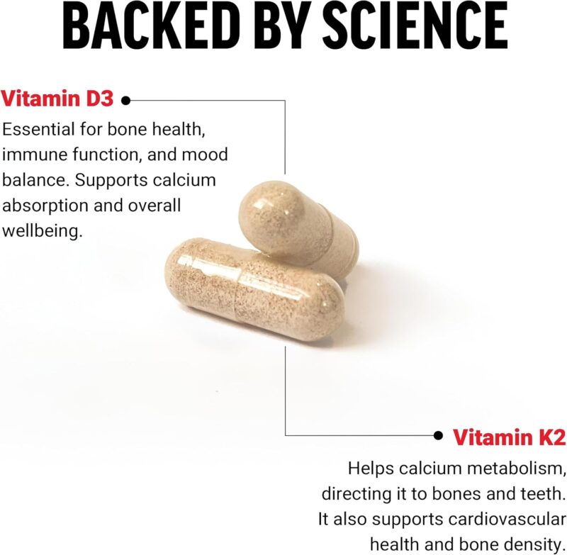 Force Factor Vitamin D3 K2 120 Caps - Görsel 4