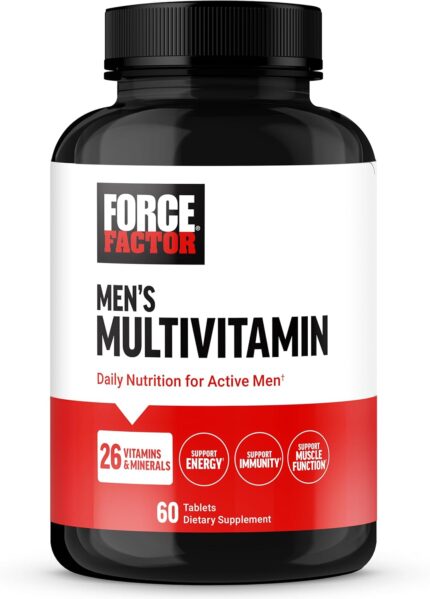 Force Factor Men’s Multivitamin for Men Plus Amino Acids 27 Vitamins and Minerals Support Energy and Immunity 60 Tablet