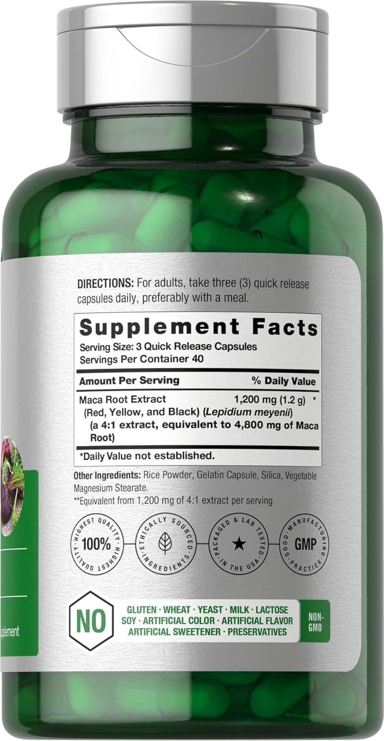 Horbäach Maca Root Matcha 4800mg | 120 Capsules - Görsel 3