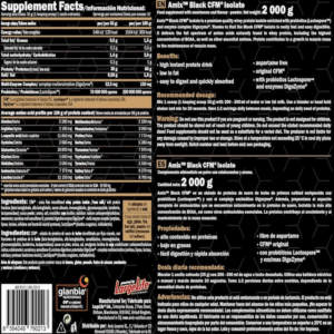 Amix Nutrition Black Line Black CFM Isolate(İzole) Whey Protein 2 Kg