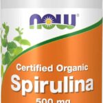 NOW Organic Spirulina 500 mg with Vitamins Minerals and GLA Gamma-Linolenic Acid 100 Tablet