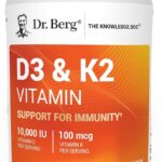 Dr. Berg Maximum Strength 7-in-1 Vitamin D3 K2 Zinc 10,000 IU 120 Caps