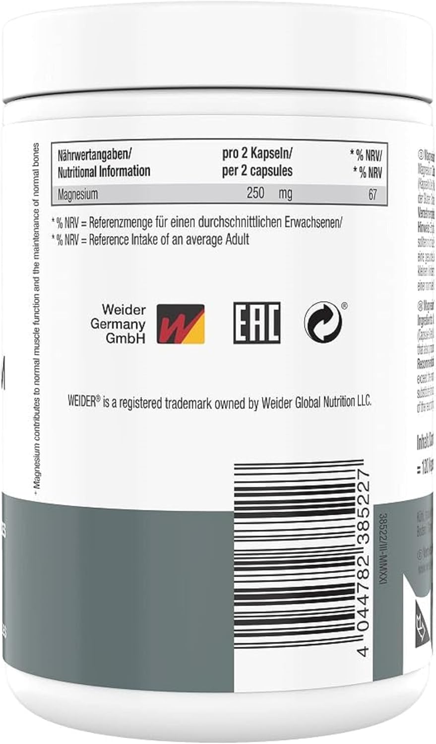 Weider Magnesium, Zma Complex – 120 caps - Görsel 4