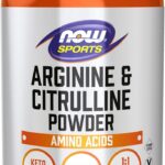NOW Foods Sports Arginine & Citrulline Amino Acids Powder 340 g