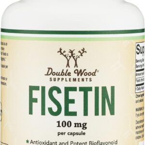 Double Wood Fisetin Bioflavonoid Polyphenols Apigenin Luteolin Quercetin Aging Support 100mg 60 Caps