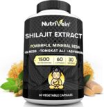 Nutrivein Premium Himalayan Shilajit with Irish Sea Moss Tongkat Ali Ashwagandha 1500 mg - 60 Caps