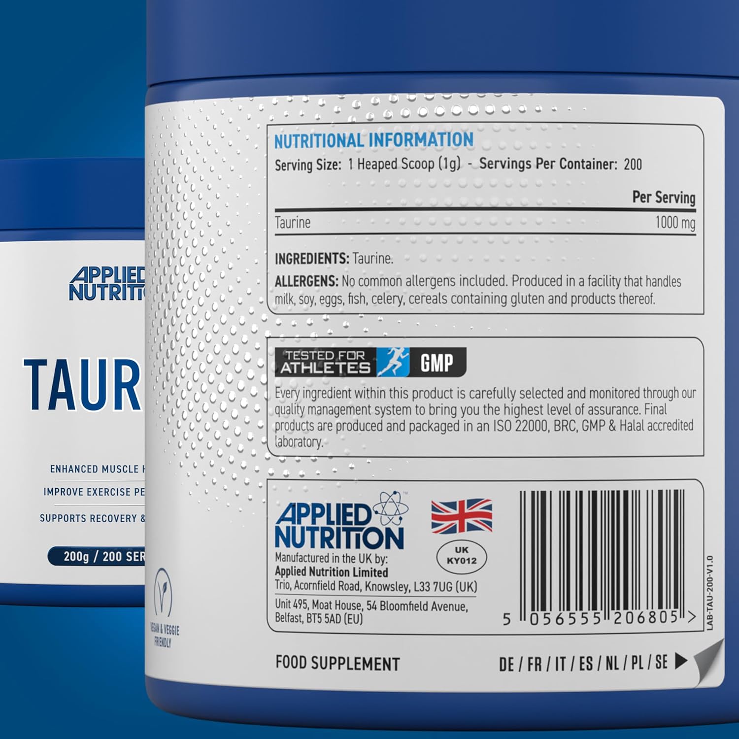 Applied Nutrition Taurine 200 Gram - 200 servis - Görsel 3