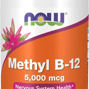 NOW Foods Supplements Methyl B-12 Nervous System Health 5000mcg, 90 Veg Caps