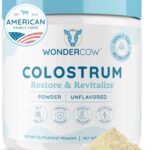 WONDERCOW Colostrum Gut Health Immune Support & Wellness IgG Pure Whole Bovine Colostrum Superfood, Unflavored, 60 Servings
