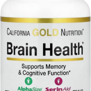California Gold Nutrition Brain Health  60 Veggie Caps