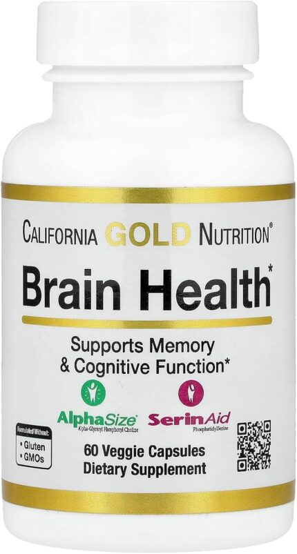 California Gold Nutrition Brain Health 60 Veggie Caps