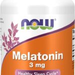 NOW Foods Supplements, Melatonin 3 mg, Free Radical Scavenger*, Healthy Sleep Cycle*, 180 Chewable Lozenges