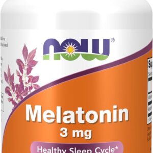 NOW Foods Supplements, Melatonin 3 mg, Free Radical Scavenger*, Healthy Sleep Cycle*, 180 Chewable Lozenges