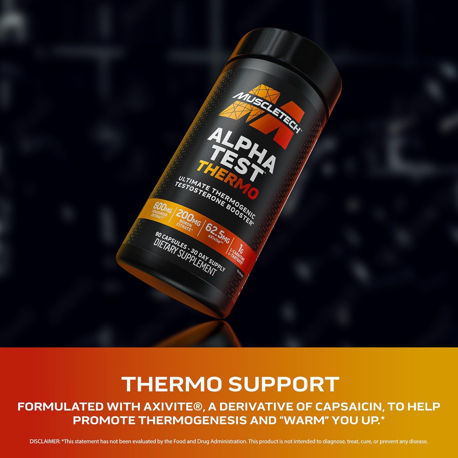 MuscleTech Thermogenic Testosterone Booster for Men AlphaTest Thermo Tribulus Terrestris 90 Caps - Görsel 3