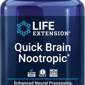 Life Extension Quick Brain Nootropic Lutein zeaxanthin gotu kola bacopa 30 Veg Caps