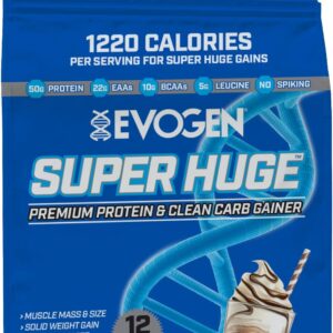Evogen Super Huge Mass Gainer Protein High Calorie Weight Gainer  Carbs & Nutrients Strength 5,4 Kg