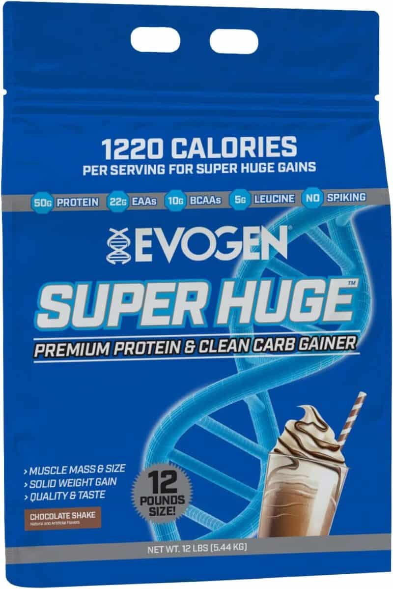 Evogen Super Huge Mass Gainer Protein High Calorie Weight Gainer Carbs & Nutrients Strength 5,4 Kg