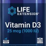 Life Extension Vitamin D3 1000 IU Immune System Support Bone Health 250 Softgels