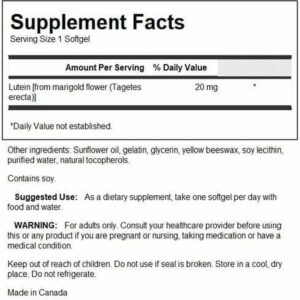 Swanson Lutein Eye and Vision Health 20 mg 60 Softgels - Görsel 2