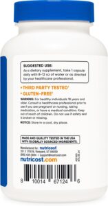 Nutricost L-Arginine(Arjinin) L-Citrulline(Sitrulin) Complex 750mg, 120 Caps - Görsel 2