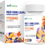 inGreens Red Vine Leaf Extract 1700mg & Horse Chestnut Extract Supports Vein Skin Health 60 Caps