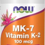 NOW Foods MK-7 Vitamin K-2 100 mcg Cardiovascular Support Supports Bone Health 120 Veg