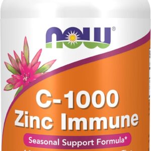 NOW Foods Supplements C-1000 Vitamin & Zinc Immune Support Antioxidant Protection 90 Veg Caps