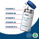 Applied Nutrition Hair, Skin & Nails, (BİOTİN+B12+MAGNESİUM OXİD+GRAPE+COLLAGEN+FOLİC ACİD 60 Caps - Görsel 3