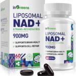 inGreens Liposomal NAD+ 900 mg Trans Resveratrol NMN Aging Defense, Energy, Longevity 60 Softgels