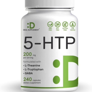Deal Supplement 5-HTP theanine Gaba 200mg Per Serving, 240 Capsules