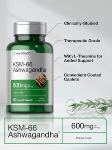 Horbaach KSM66 Ashwagandha 600mg | with L-Theanine 60 Tablet - Görsel 2