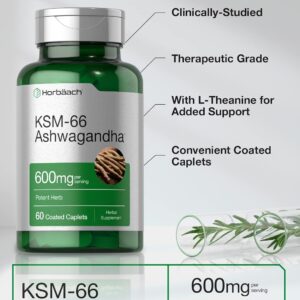 Horbaach KSM66 Ashwagandha 600mg | with L-Theanine 60 Tablet