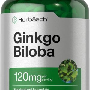 Horbaach Ginkgo Biloba Mabet ağacı ekstrat 120mg 240 Tablet Flavone Glycoside Vegetarian Gluten Free