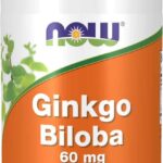 NOW Foods Ginkgo Biloba 60 mg, 60 Veg Caps
