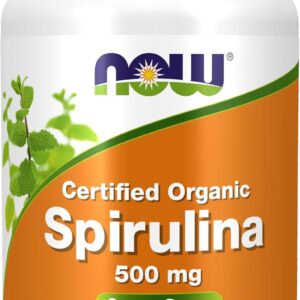NOW Foods Organic Spirulina 500 mg with Vitamins Minerals and GLA Gamma-Linolenic Acid 200 Tablet