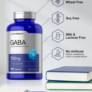 Horbäach GABA 750mg | 180 Capsules