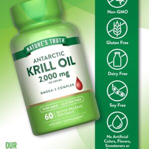 Nature’s Truth, Antarctic Krill Oil Omega Astaxanthin 2,000 mg, 60 Quick Softgels
