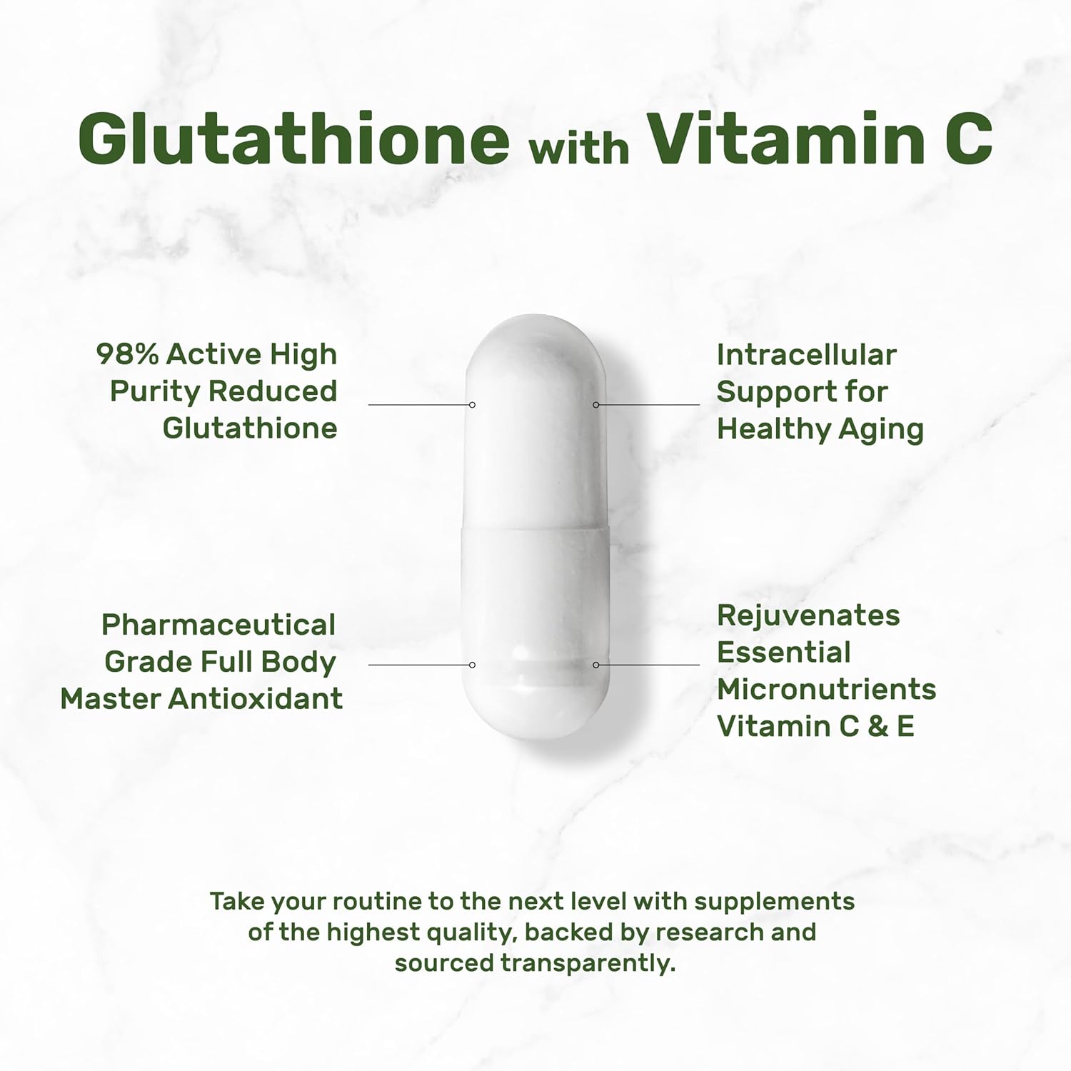 Deal Supplement Glutathione(Glutatyon) 1,000mg Per Serving - Görsel 3