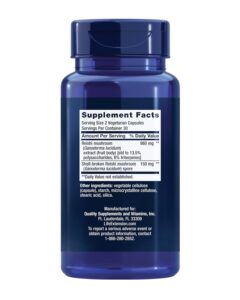 Life Extension Reishi Extract Mantar Mushroom Complex Antioksidan 60 Veg Caps - Görsel 2