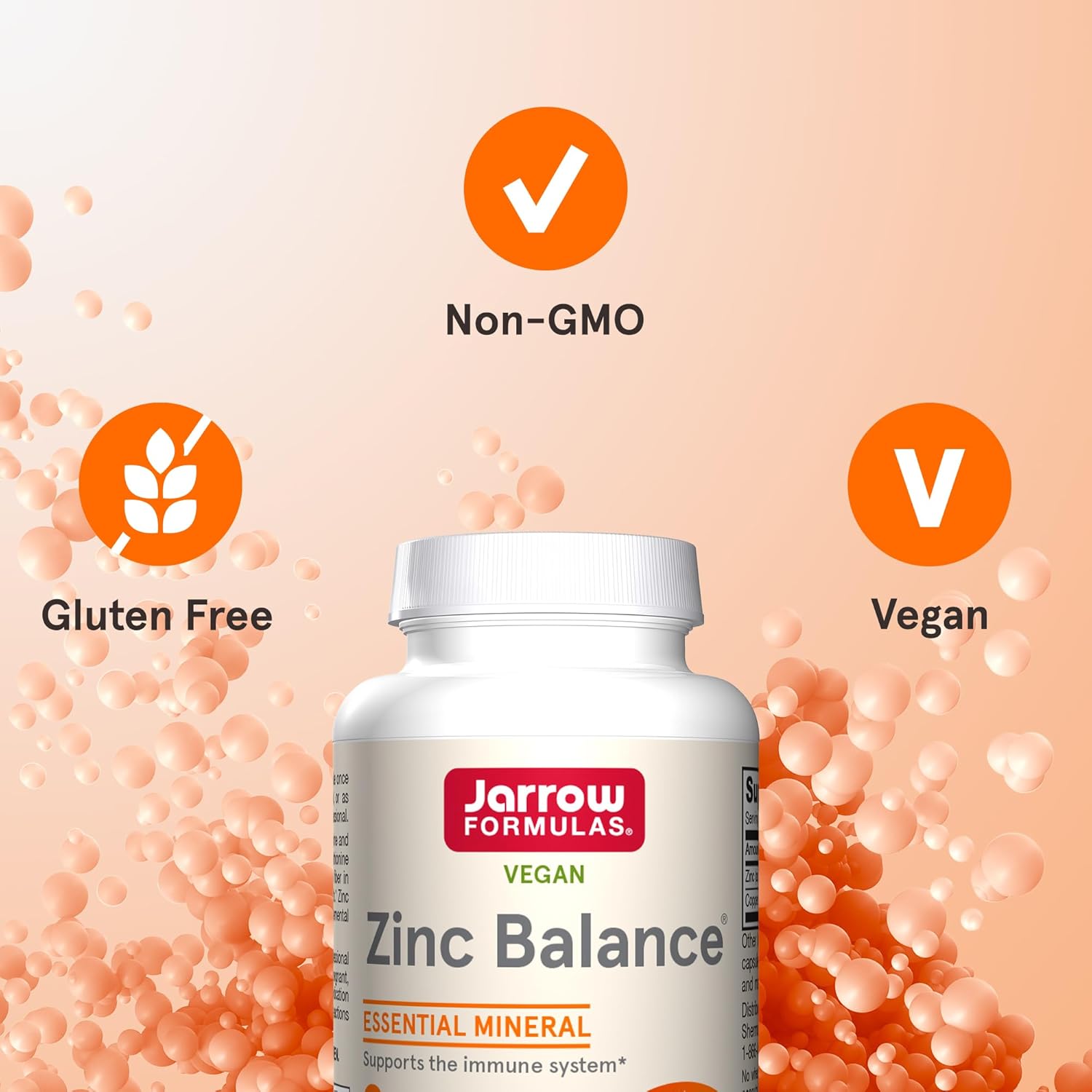 Jarrow Formulas Zinc Balance with Copper - Essential Minerals for Immune 15 mg 100 Veggie Caps - Görsel 2