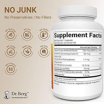 Dr. Berg Maximum Strength 2-in-1 Vitamin D3 K2 5000 IU 60 Caps - Görsel 3