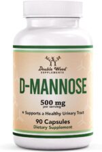 Double Wood D Mannose 500mg - 99.9% Purity Tested for Urinary Tract 90 Caps
