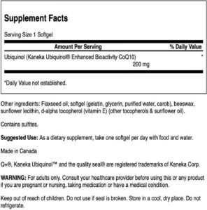 Swanson Maximum Strength Ubiquinol 200 Mg 30 Softgels - Görsel 2
