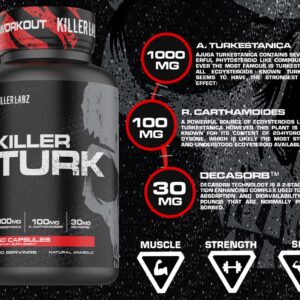 Killer Labz Ajua Turkesteron Carthamoides Decasorb 1100 MG 60 Caps